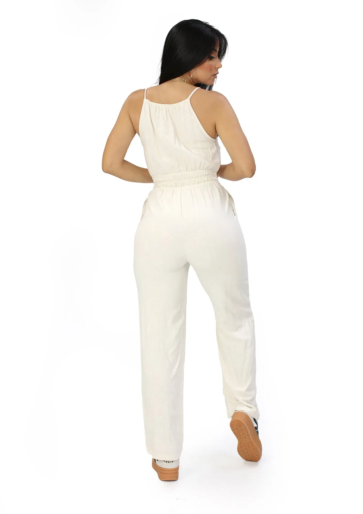 BL-BP-08037 Natural Jumpsuit de Mujer