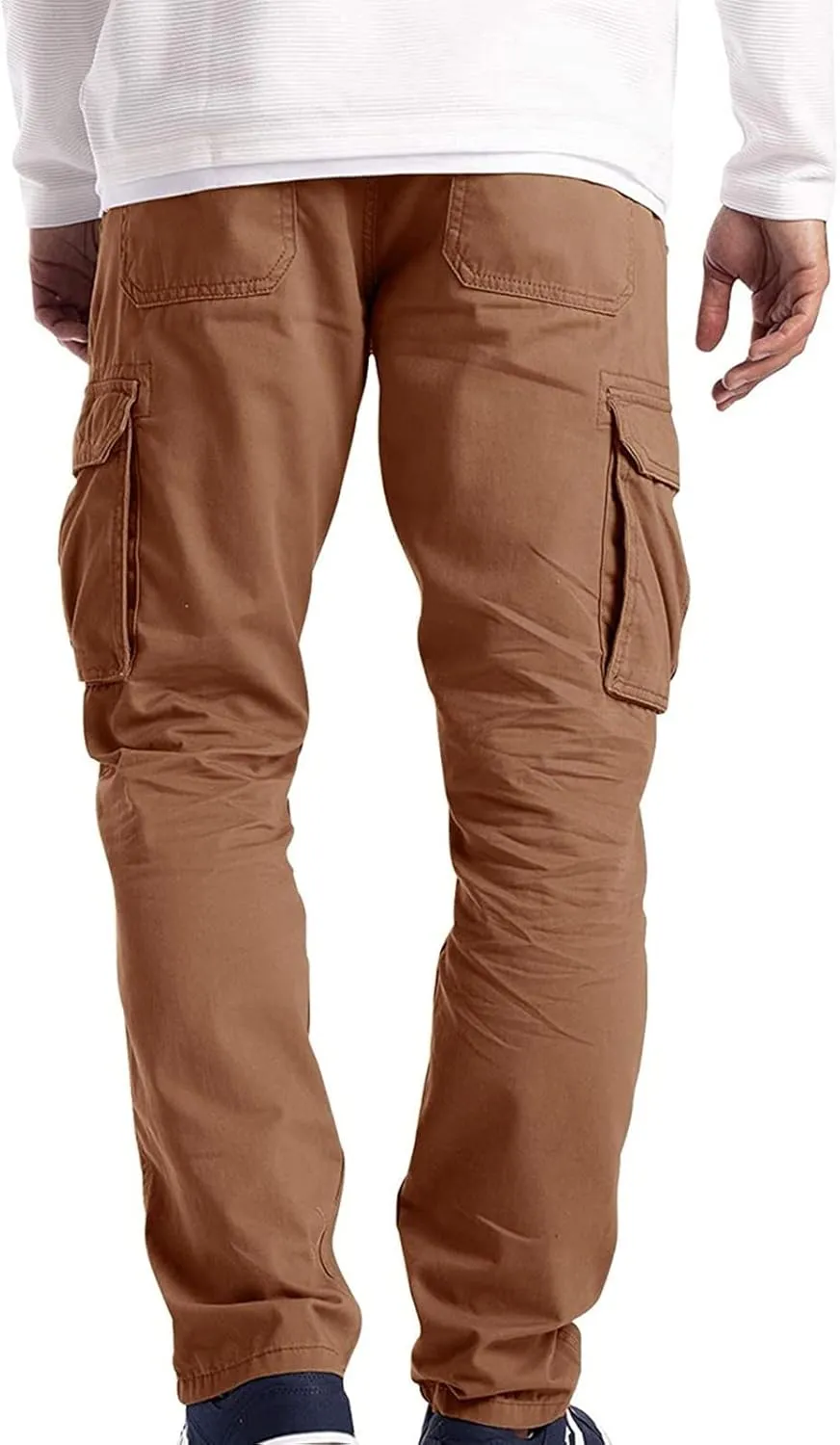 Cargo Pants for Men Big and Tall Mesh Jogger Zipper Running Pants Pockets Men's Pants Stripped Trousers Men's Fleece