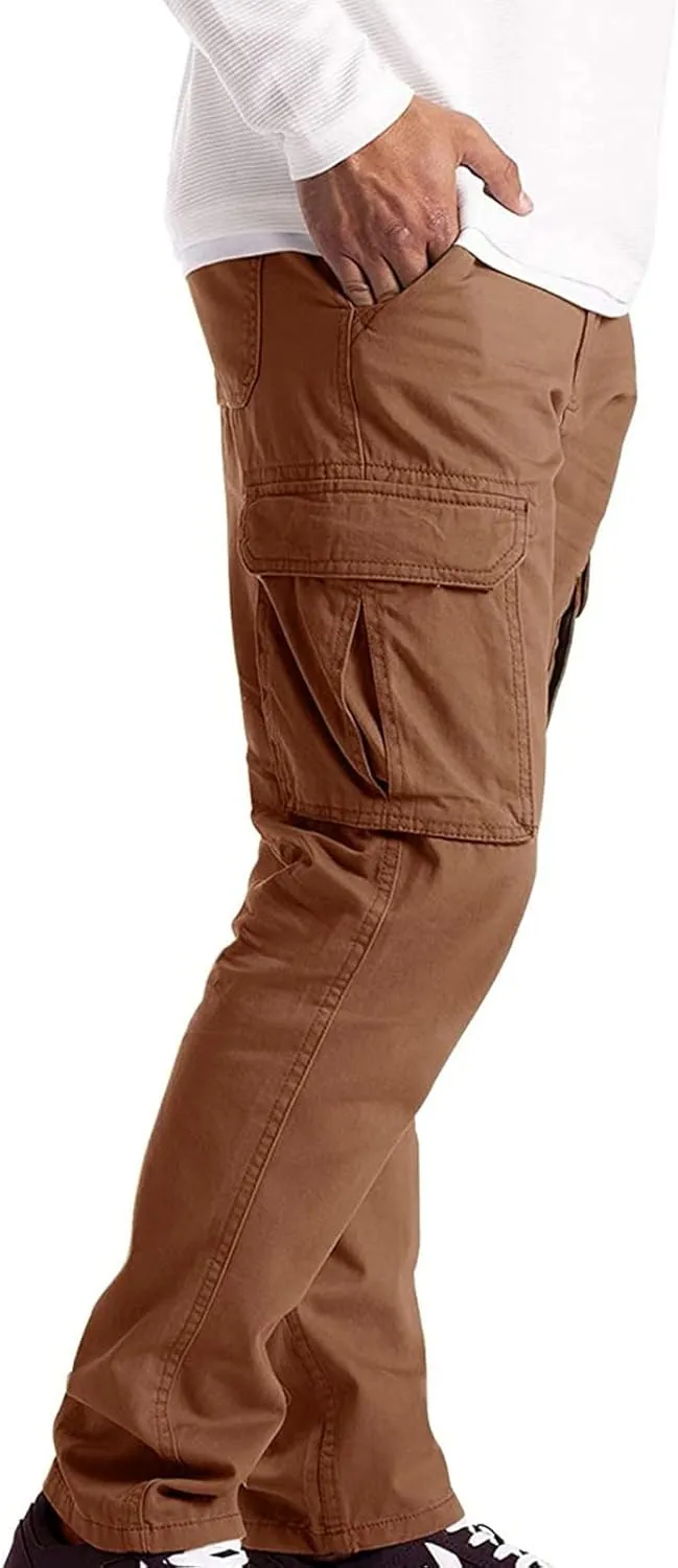 Cargo Pants for Men Big and Tall Mesh Jogger Zipper Running Pants Pockets Men's Pants Stripped Trousers Men's Fleece