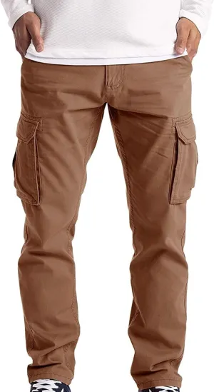 Cargo Pants for Men Big and Tall Mesh Jogger Zipper Running Pants Pockets Men's Pants Stripped Trousers Men's Fleece