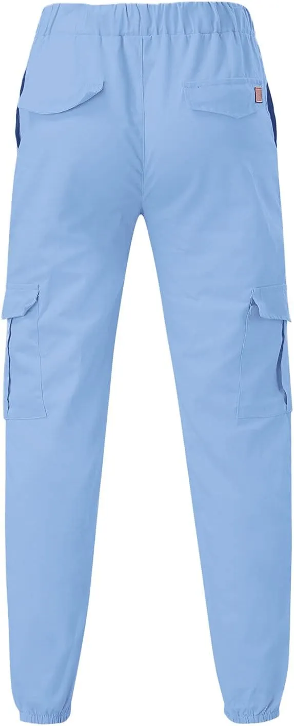 Cargo Pants for Men Relaxed Fit Sweatpants Loose Fit Open Bottom Mesh Athletic Pants with Zipper Pockets Men's Cargo
