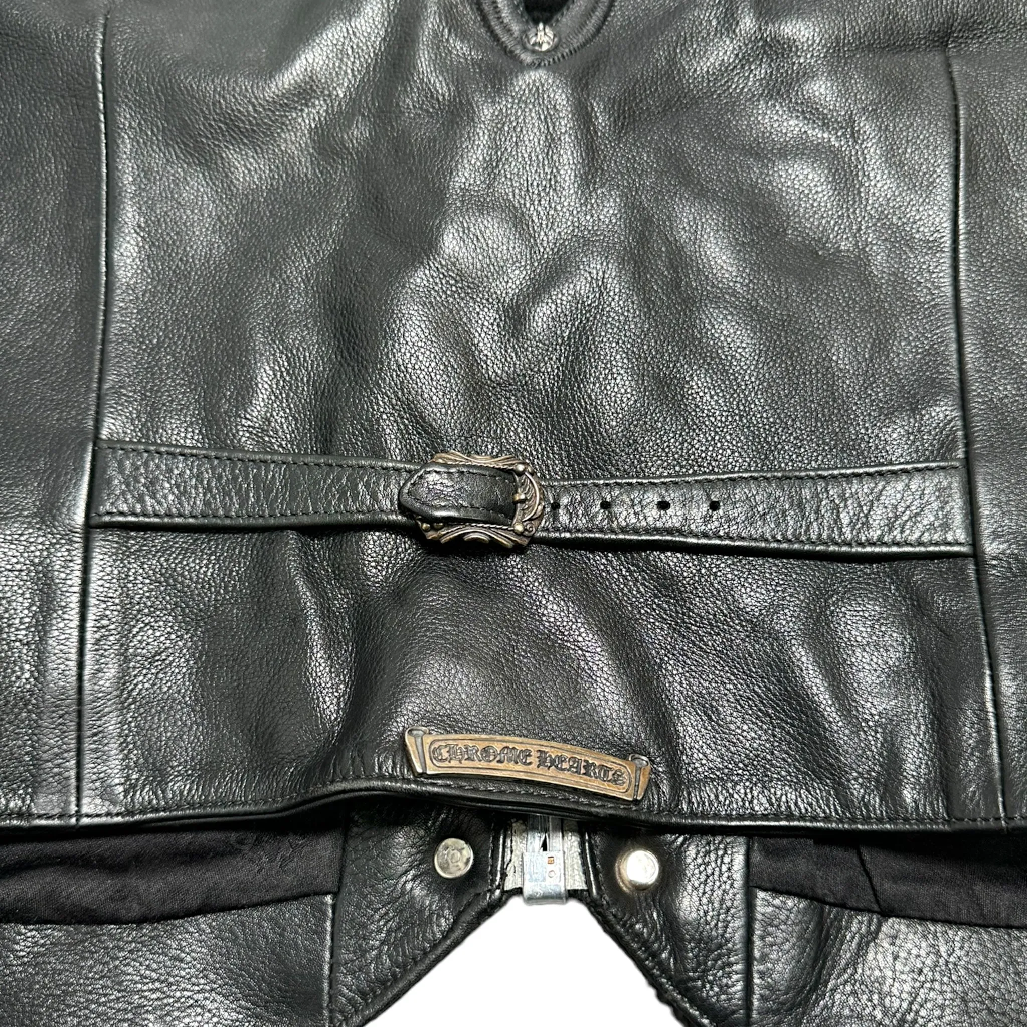 Chrome Hearts Le Fleur Leather Vest Black (Custom)