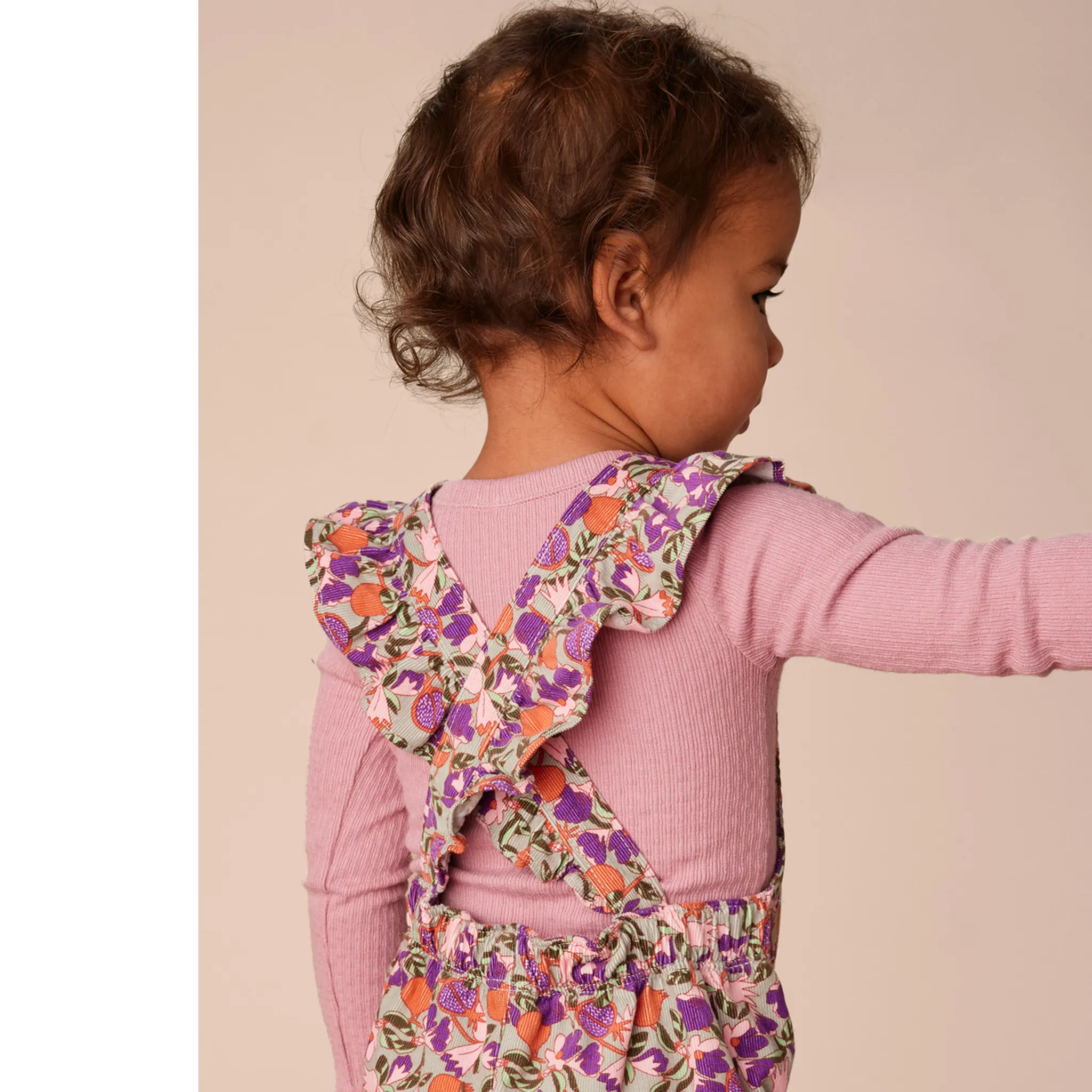 Corduroy Ruffle Baby Overalls