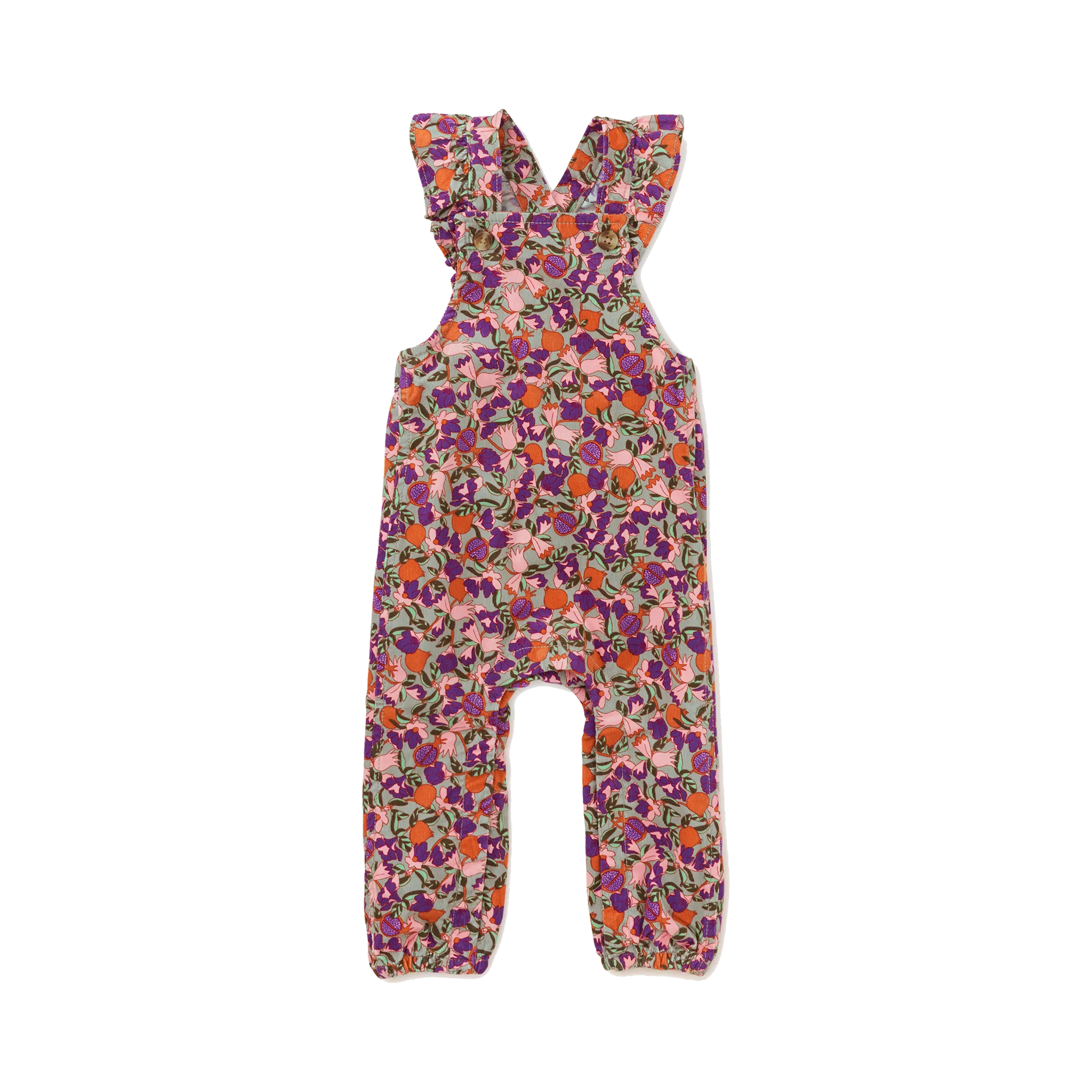 Corduroy Ruffle Baby Overalls