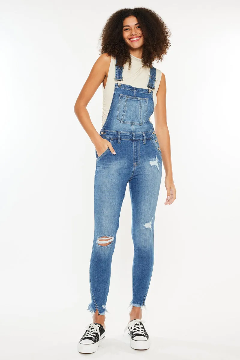Katarina High Rise Ankle Skinny Overalls