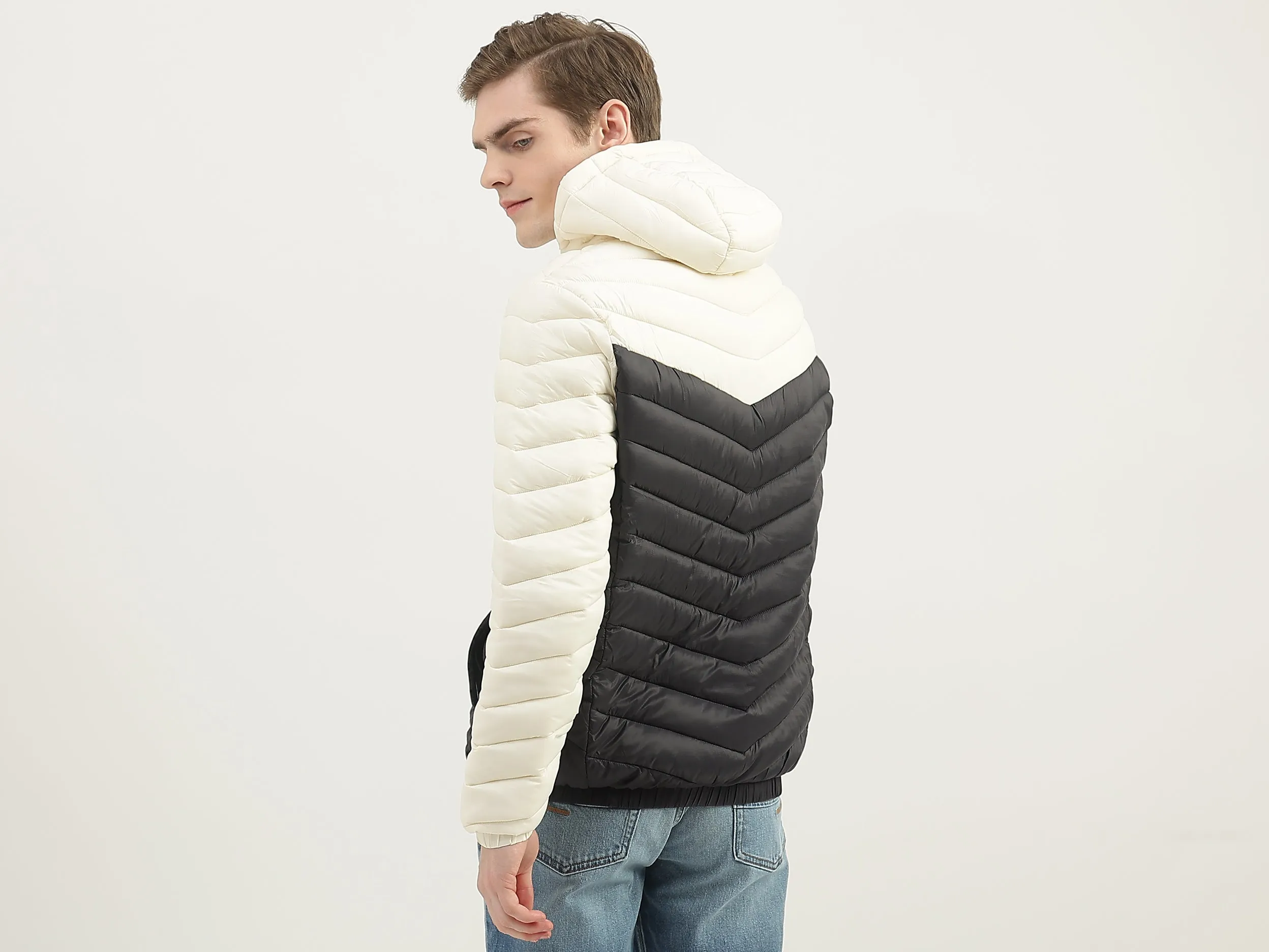 Men Quilted Hood Jacket