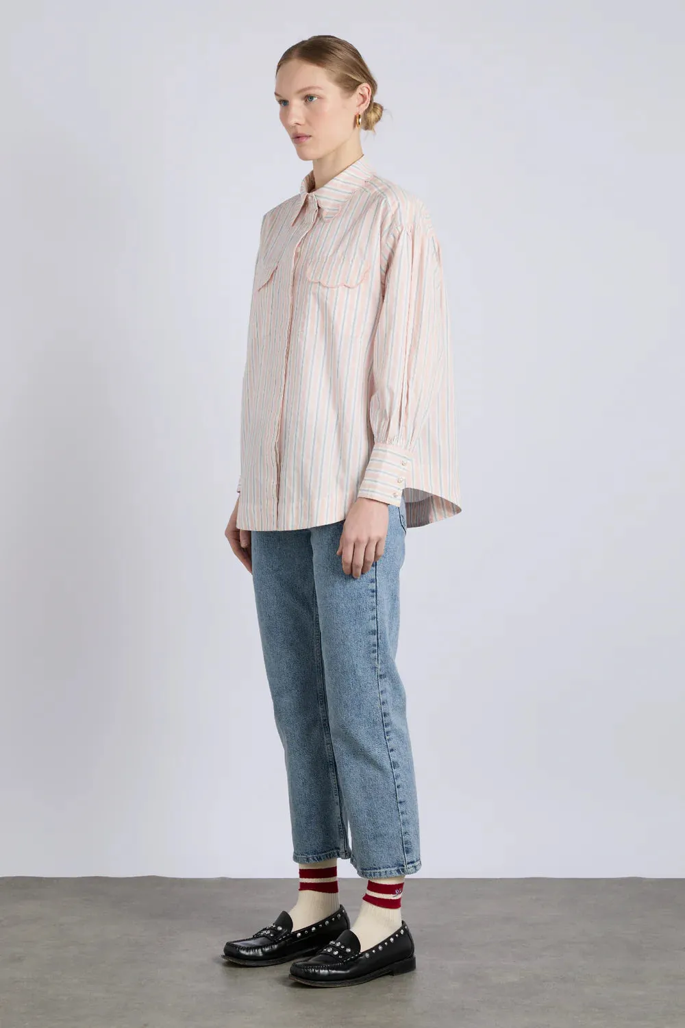 Phoebe Shirt Apricot Business