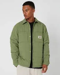 Quilted Fatigue Shirt - Army Green