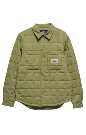 Quilted Fatigue Shirt - Army Green
