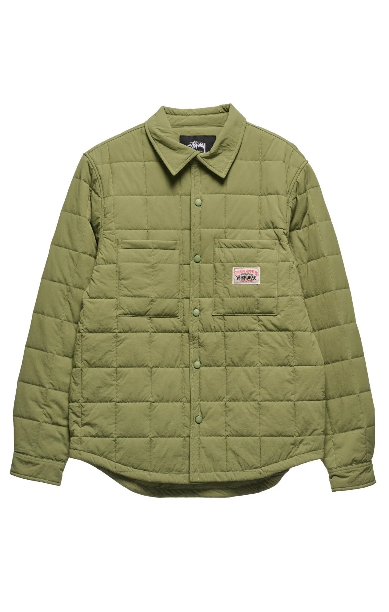 Quilted Fatigue Shirt - Army Green
