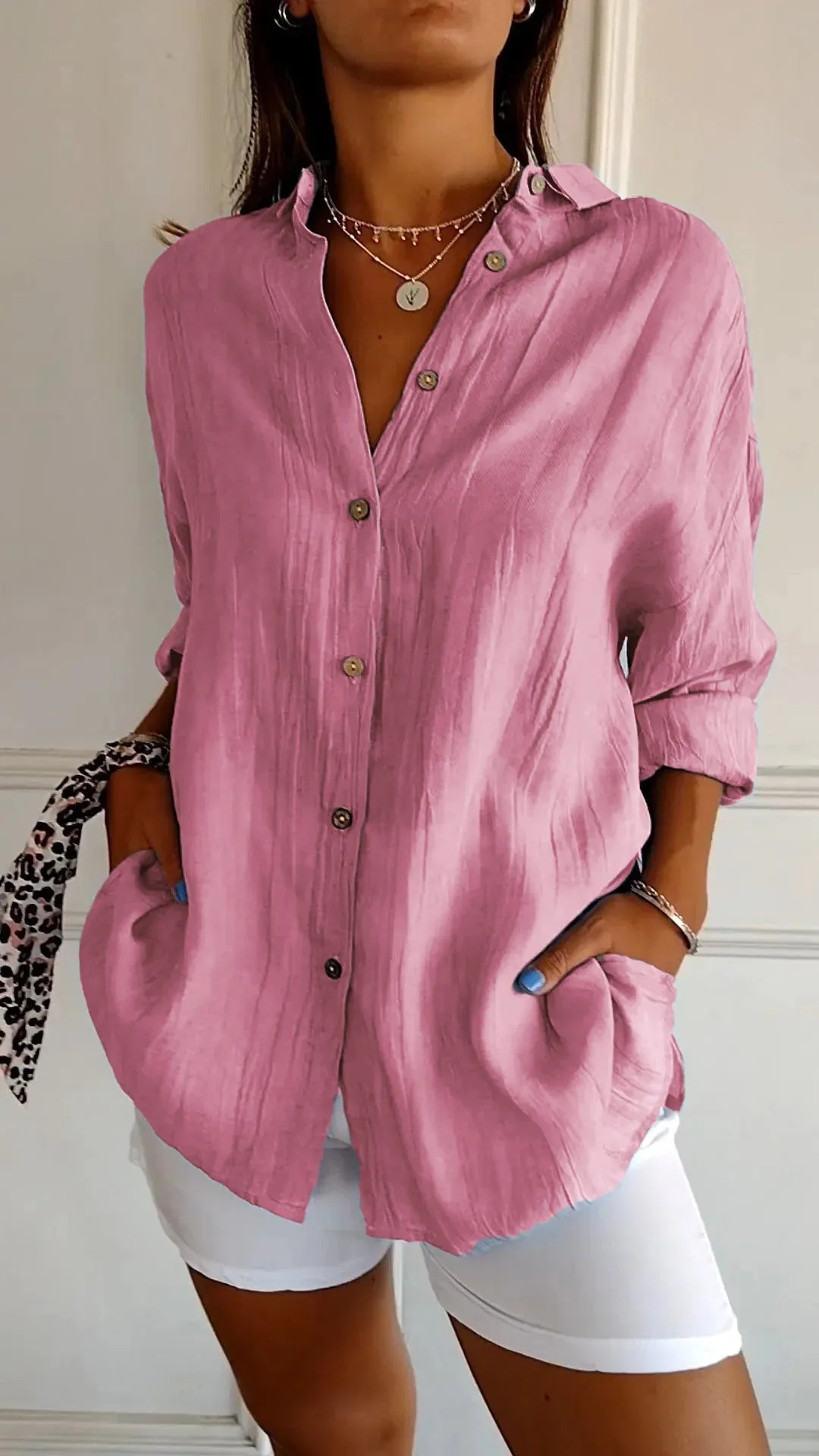 Sasha - Elegant Shirt with Pleated Style