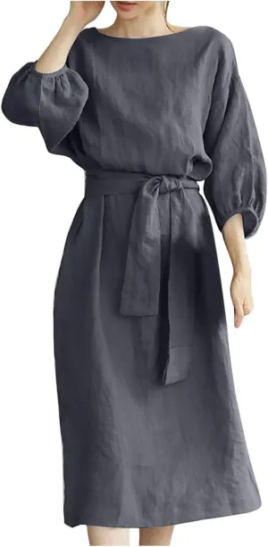 TARIENDY Vacation Dresses for Women 2025,Womens Plus Size Lace Up Dress Short Sleeve Dresses Summer Business Casual Outfits