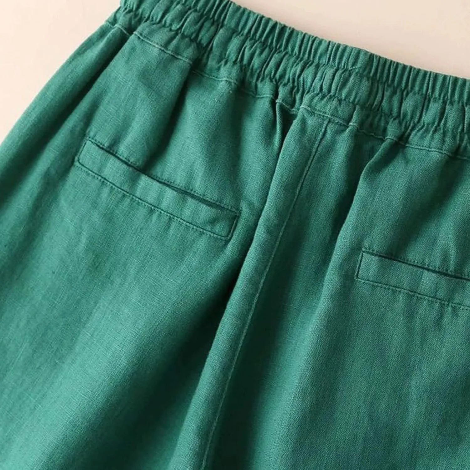 Wide Leg Dress Pants Women's High Waisted Dressy Trousers Linen Palazzo Summer Casual Loose High Waist Long Lounge