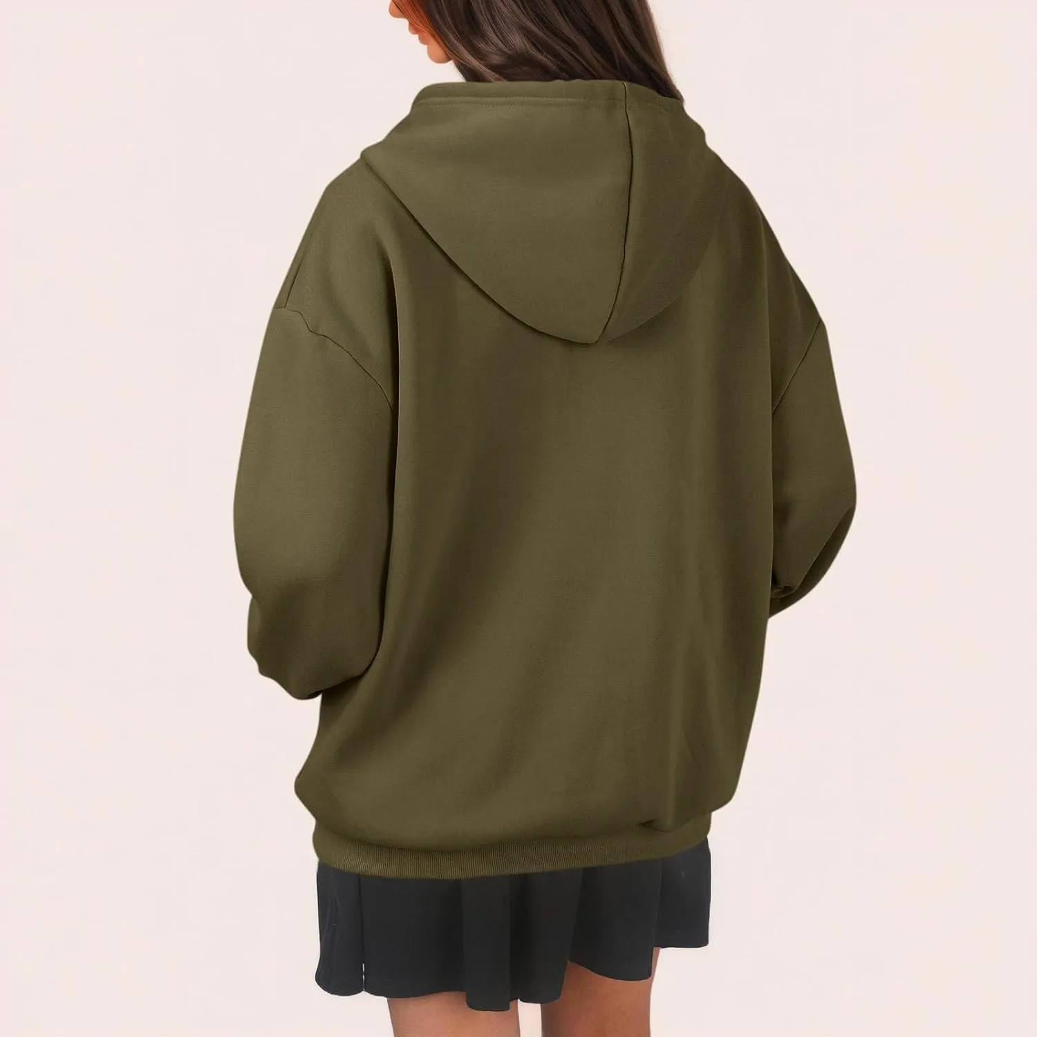 Womens Half Button Collar Hoodies Drawstring Oversized Hooded Sweatshirts Casual Long Sleeve Loose Pullover Tops